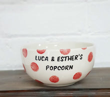 Load image into Gallery viewer, Personalised bowl, a unique personalised ceramic bowl making a unique gift.
