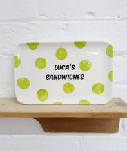 Load image into Gallery viewer, Personalised Sandwich Name Plate - Dotty
