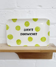 Load image into Gallery viewer, Personalised Sandwich Name Plate - Dotty