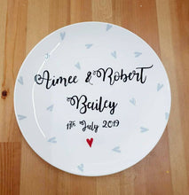 Load image into Gallery viewer, Personalised plate, unique personalised plate  making a perfect personalised gift.