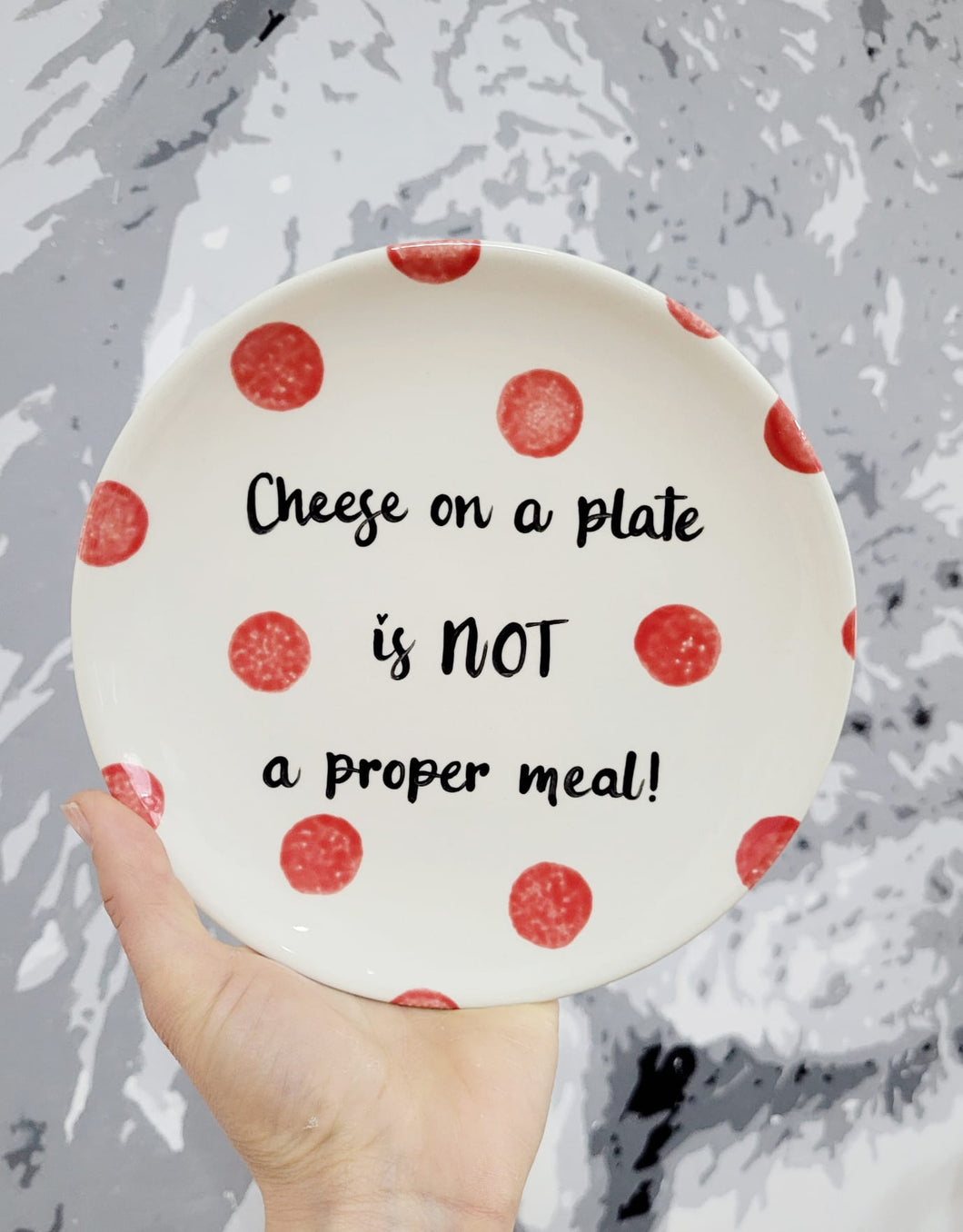 Personalised Funny Quote Plate - Dotty