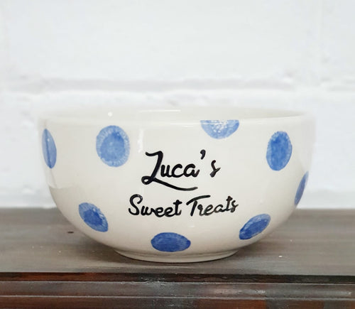 Personalised bowl, a unique personalised ceramic bowl making a unique gift.
