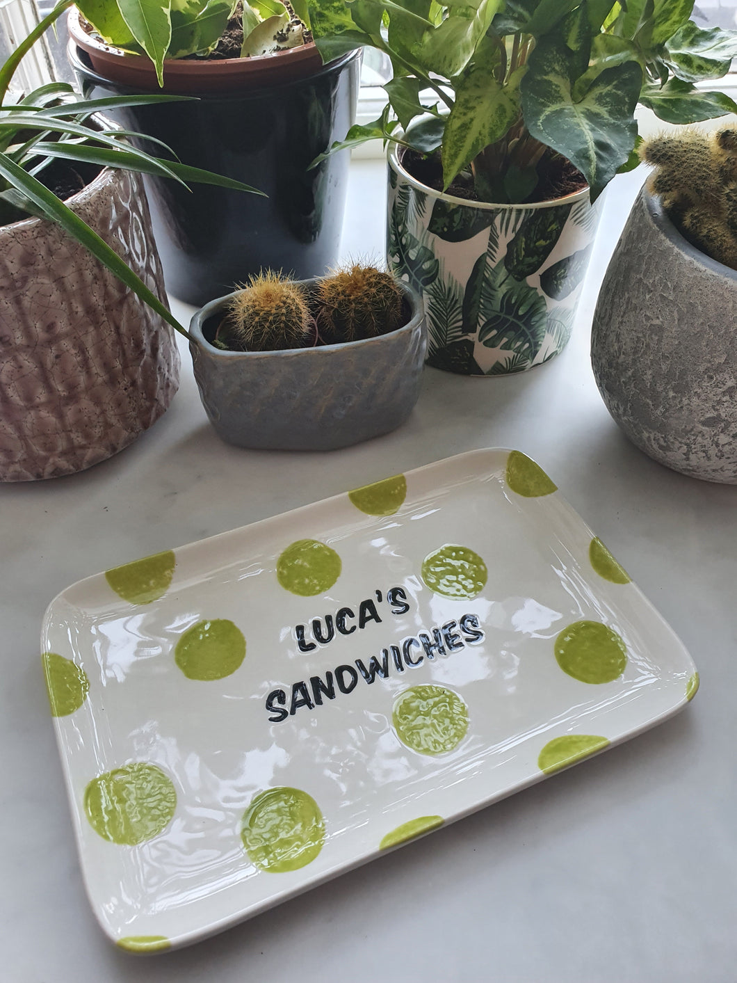 Personalised ceramics sandwich plate