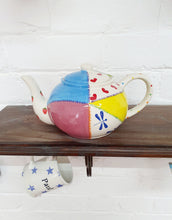 Load image into Gallery viewer, Unique rainbow ceramic teapot
