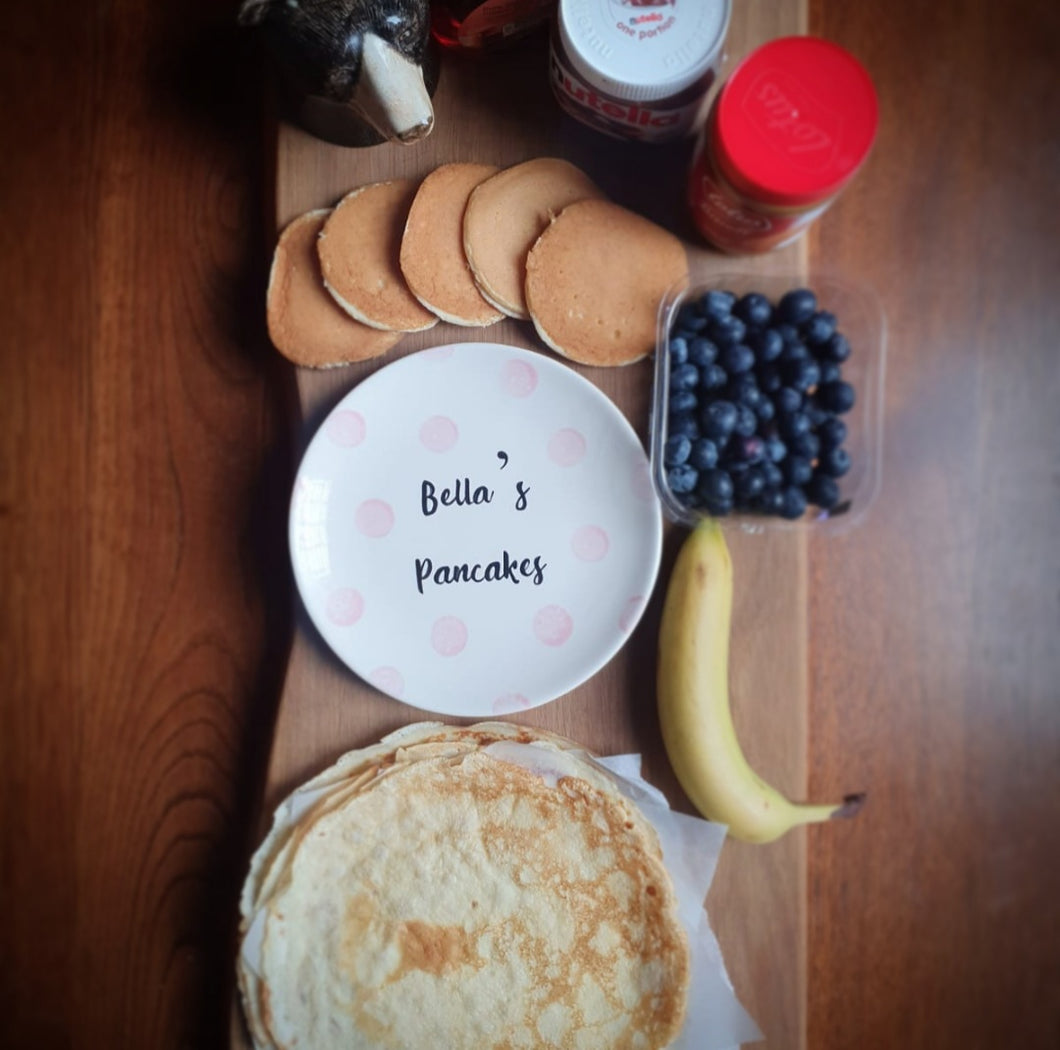 Personalised Pancake Plate - Spotty
