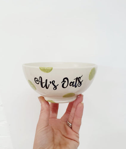 Personalised bowl, a unique personalised ceramic bowl making a unique gift.